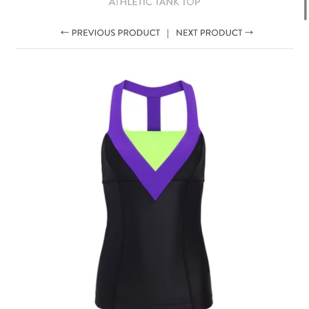 Crowned Athletic Tank Top - Black, Purple, and Green